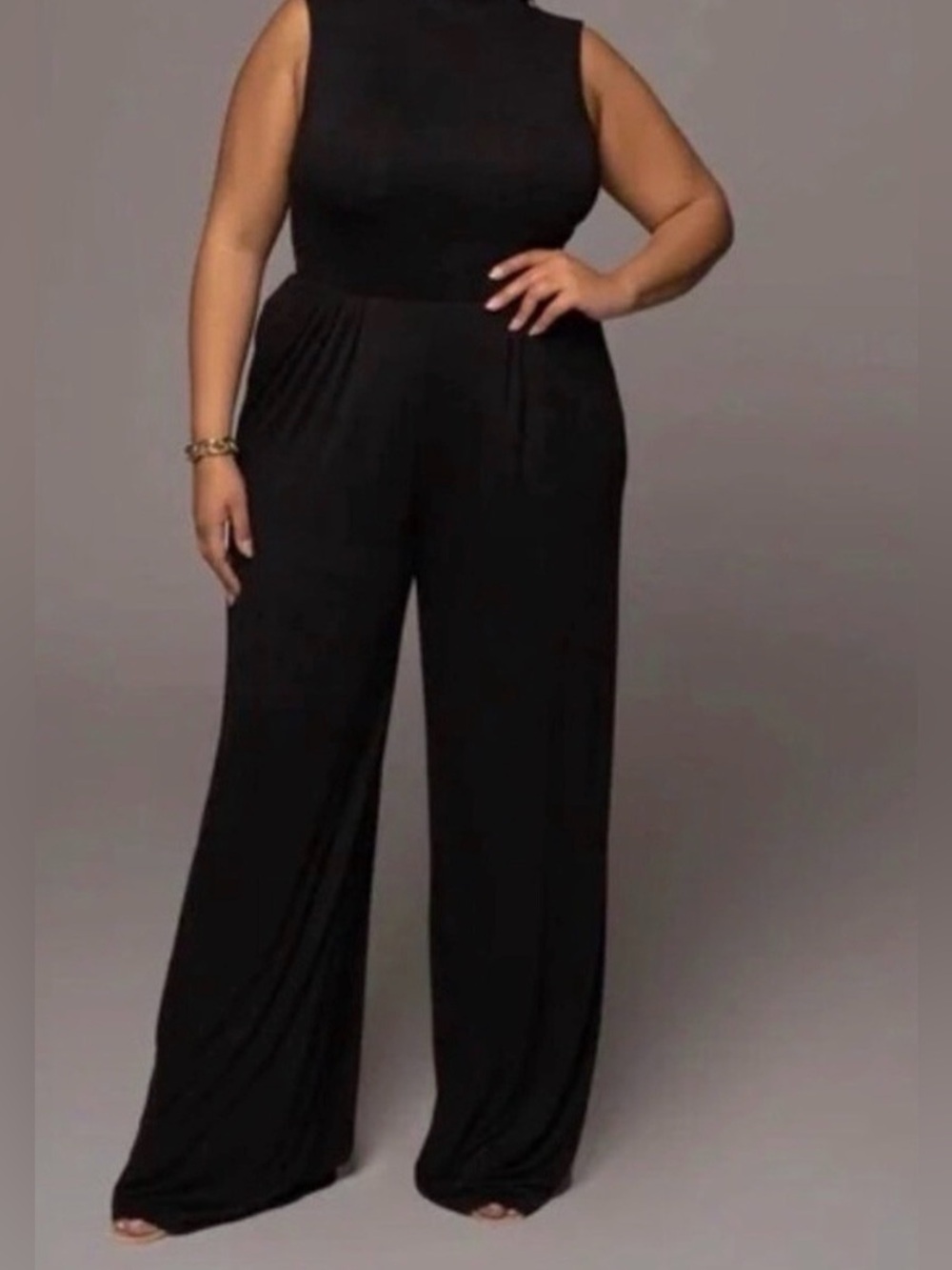 Chic Women’s Self-Double Layer Wide Leg Pants